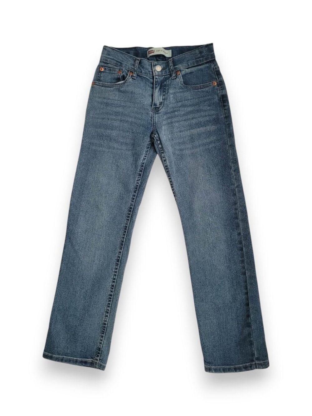 Levi’s Boys 514 Straight Jeans Size 10 Regular Stretch Denim Medium Wash EUC